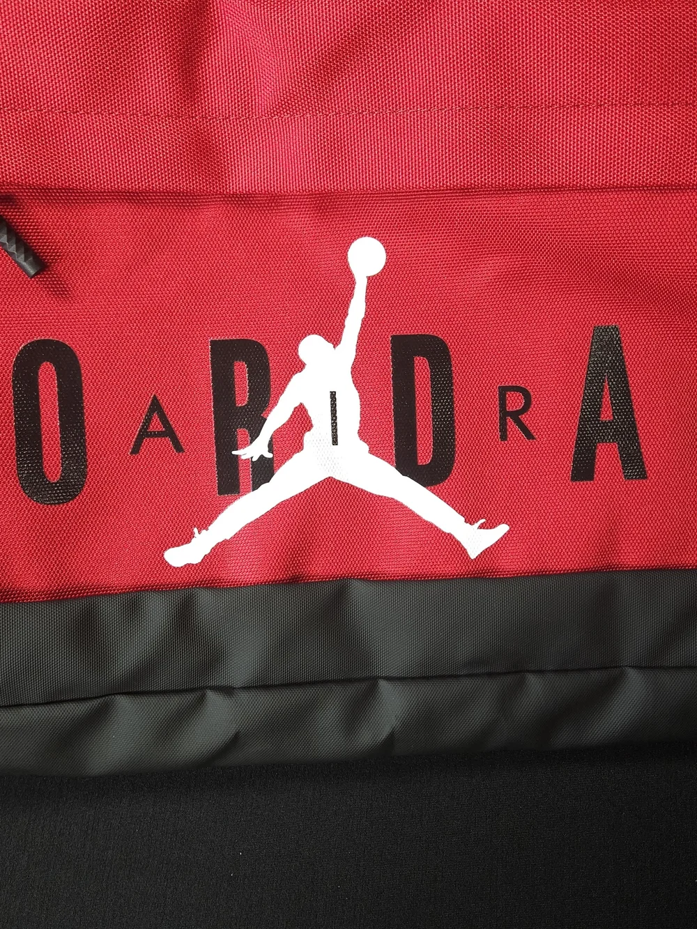Jordan Men's Red and Black Duffle Bag - Sport Travel Gym Bag